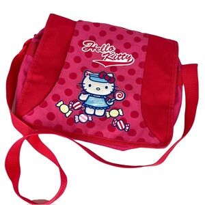 Hello Kitty Sanrio Pink Red Vintage Y2K Candy Crossbody Messenger Bag Pre Owned